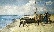 Viggo Johansen fangsten delas oil painting